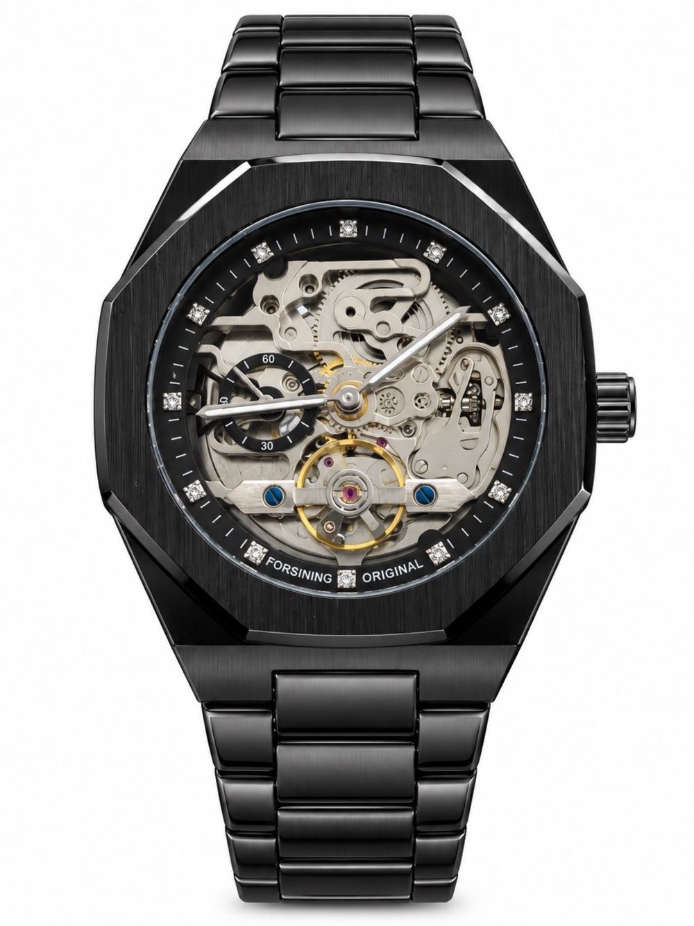 Skeleton Mechanical Watch Blacked color